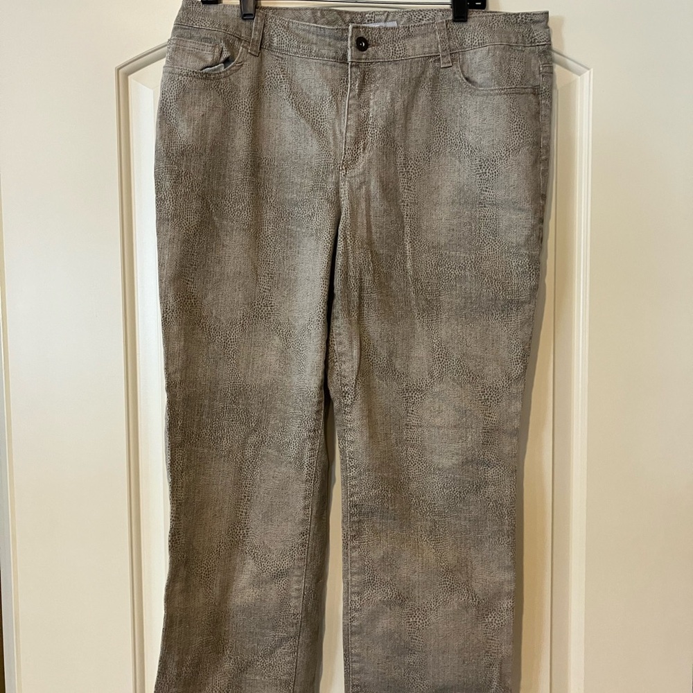 Chico's Tan Snakeskin Women's Jeans